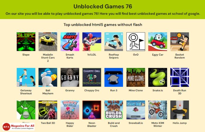 Unblocked Games 76 To Play Today - Top 20