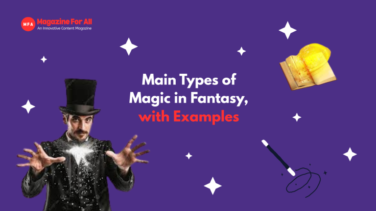 This Picture guide to fantasy magic types, showcasing various examples for each type of magic.