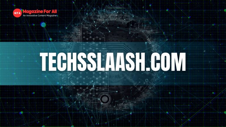 Digital banner with the text "TECHSSLAASH COM