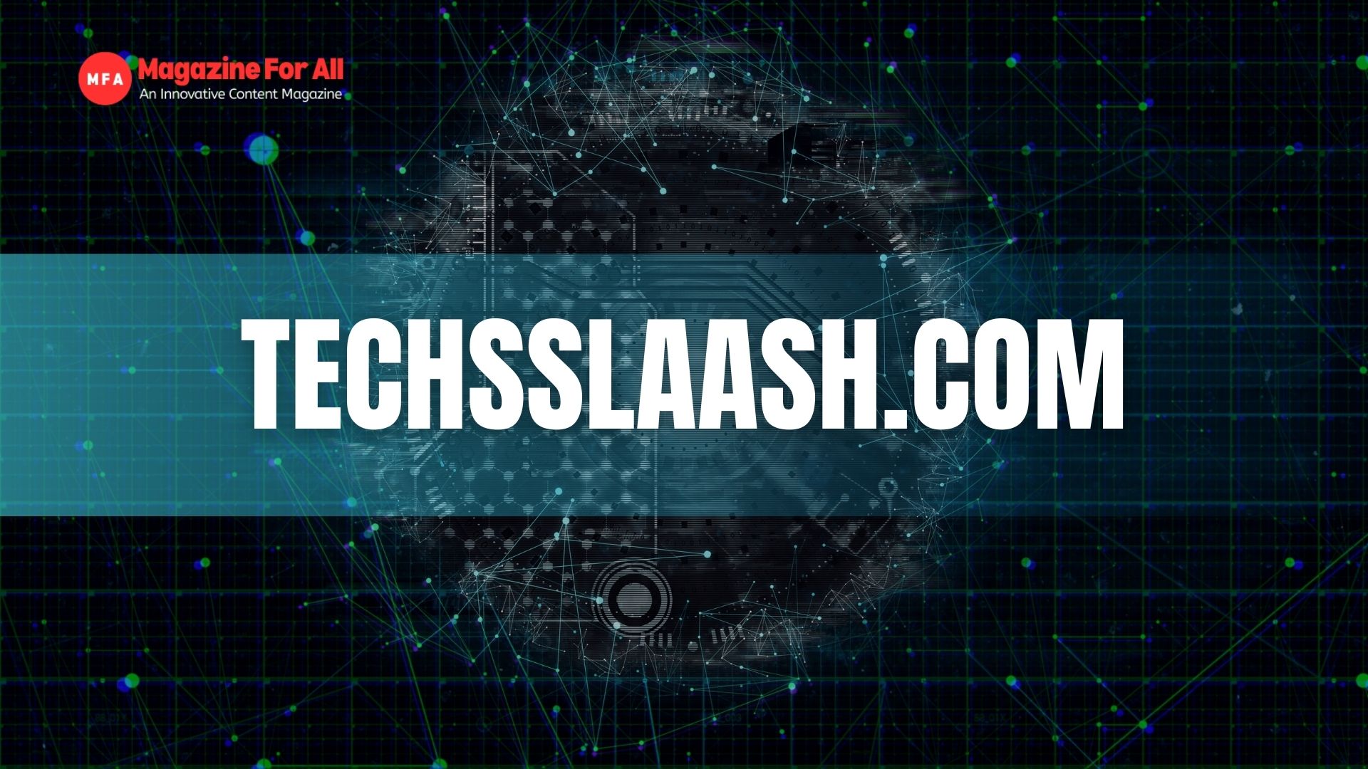 Digital banner with the text "TECHSSLAASH COM